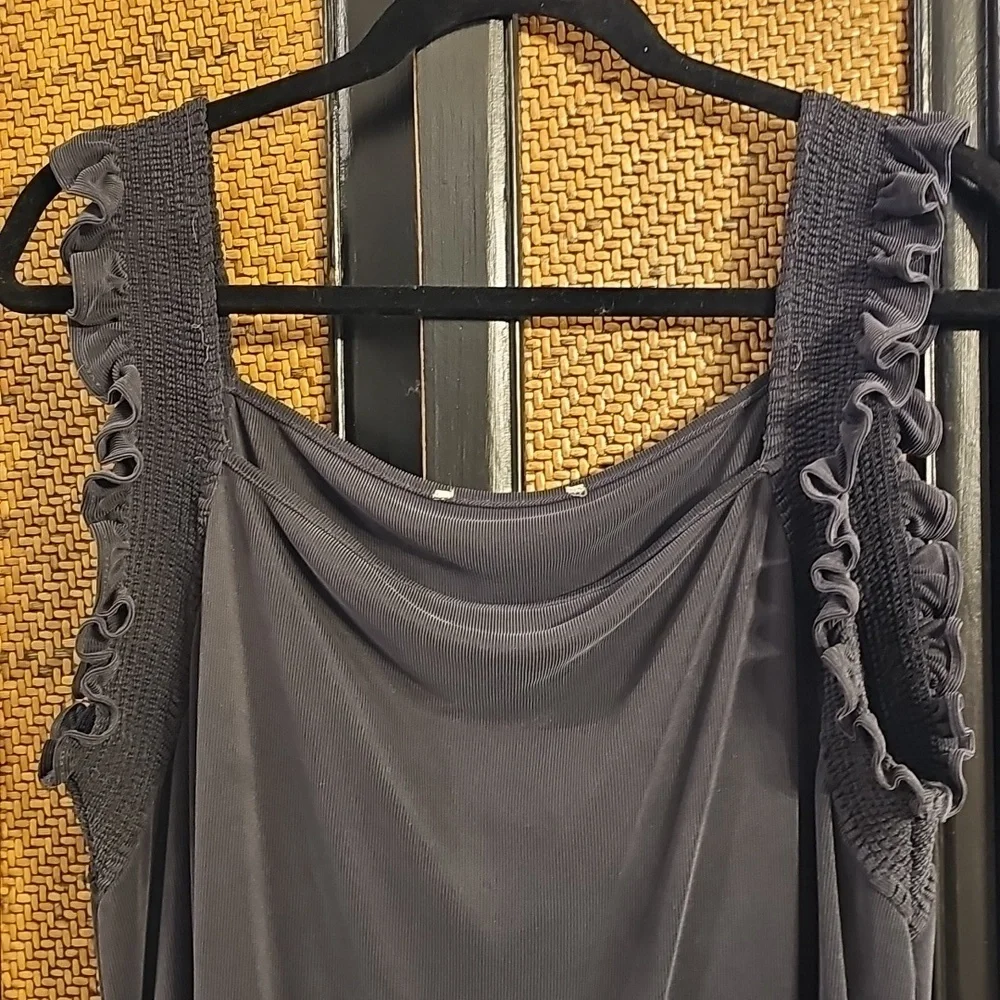 Stylish Billie Cupro Black Jumpsuit with Ruffle Straps From  Anthropologie - Picture 5 of 11